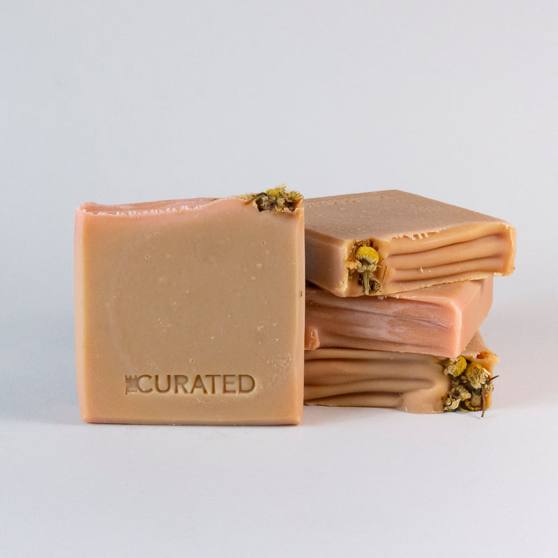 natural soap CHAMOMILE | fragrance free | with soothing chamomile tea & powder