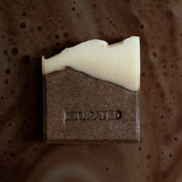 natural soap COFFEE & CREAM | made with coffee & grounded coffee powder