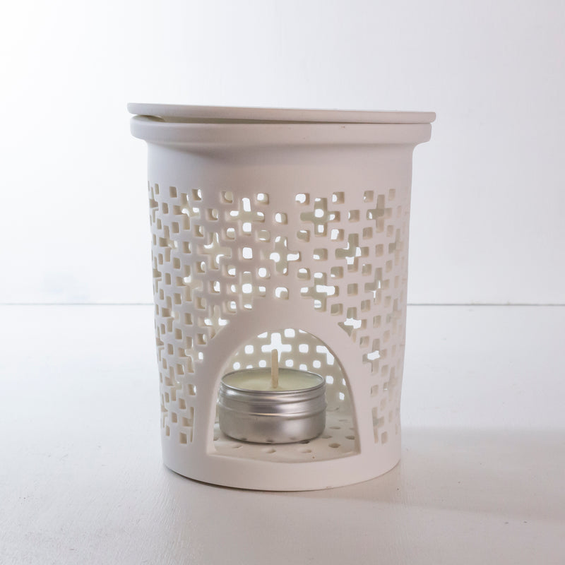 wax/oil burner | ceramics | white