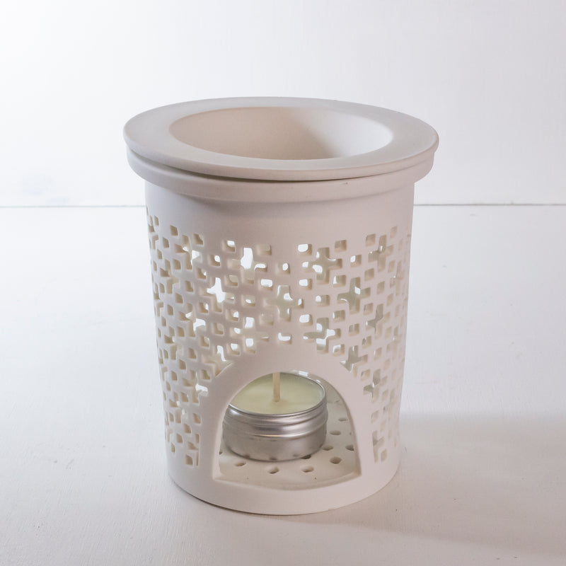 wax burner | ceramic | white