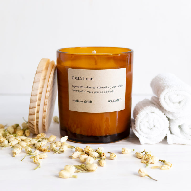soy wax scented candle | different scents | amber glass series